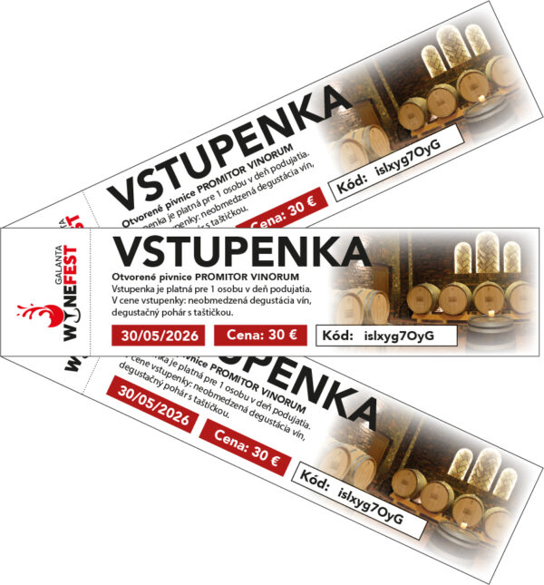 Vstupenka na podujatie WineFest Galanta 2026 pre 1 osobu – Obrázok 1